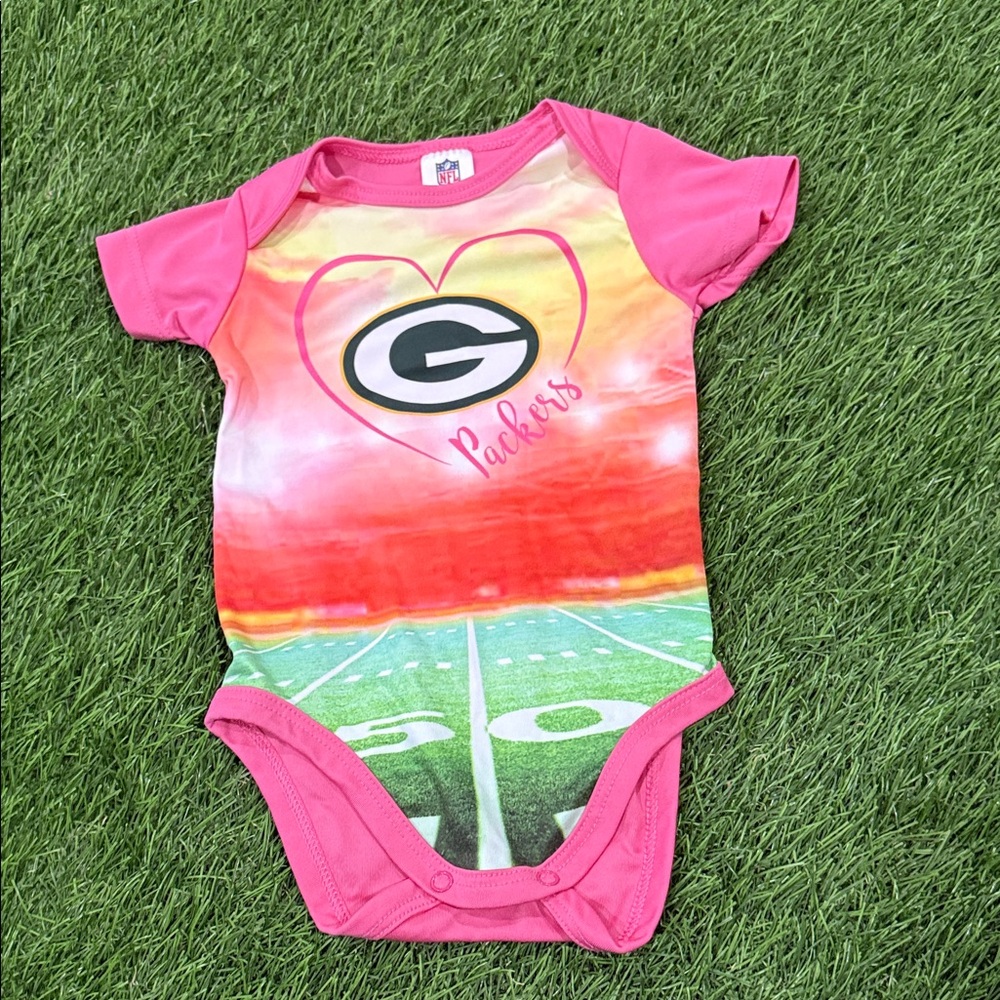 NFL Team Apparel Bodysuit - Green Bay Packers - Pink